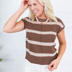 Gibson Cocoa Stripe Sweater Blu Pepper