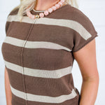 Gibson Cocoa Stripe Sweater Blu Pepper