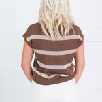 Gibson Cocoa Stripe Sweater Blu Pepper
