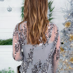 Ginny Pewter Sequined Top Lucy Paris