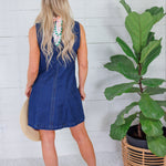 Glade Dark Wash Denim Mini Dress Klesis