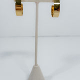 Gold Dipped Wide Hoop Earrings