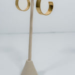 Gold Dipped Wide Hoop Earrings