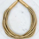 Gold Metallic Layered Rope Necklace