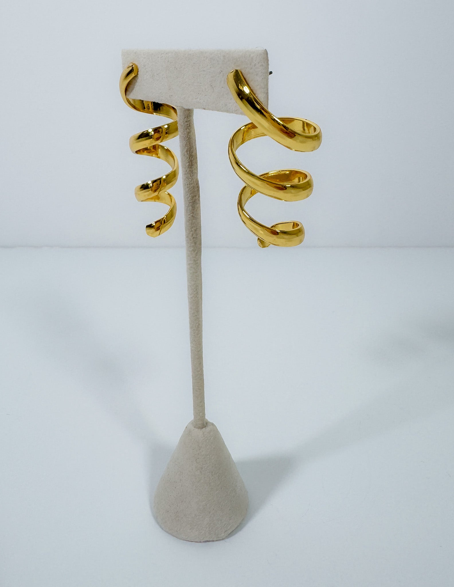 Gold Spiral Earrings