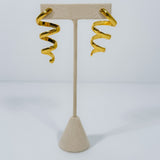 Gold Spiral Earrings