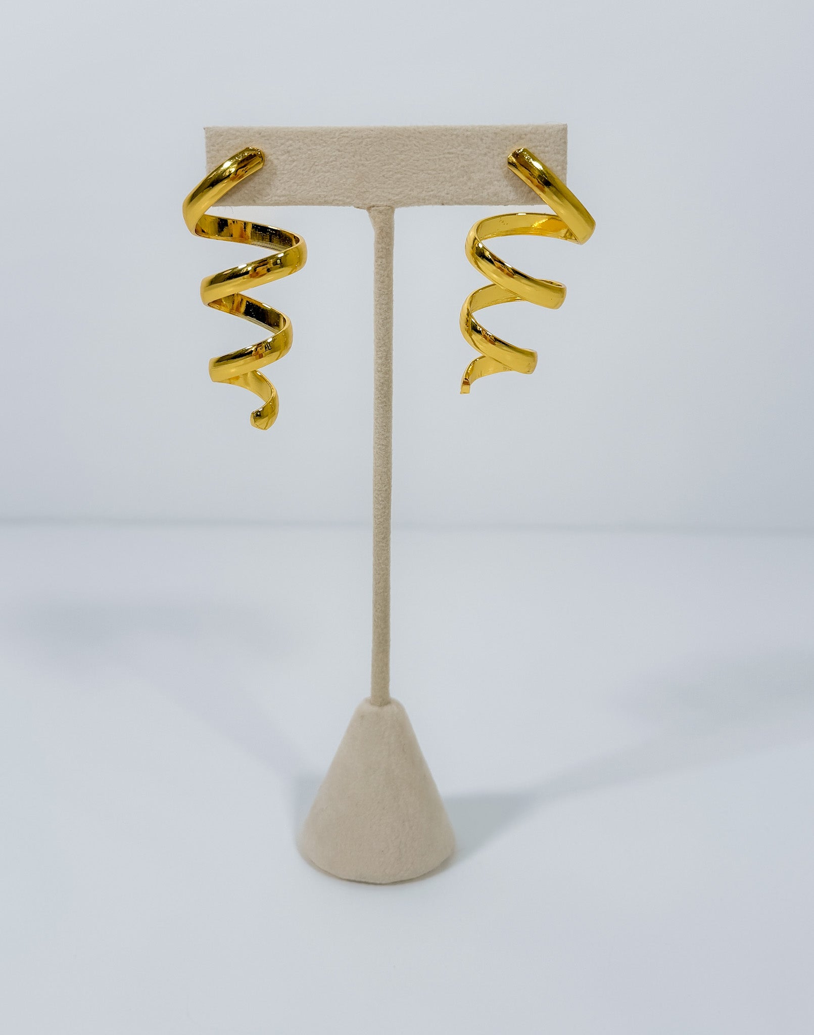 Gold Spiral Earrings