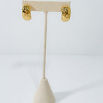 Gold Dipped Warped Wide Hoop Earrings