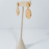 Golden Muse Two Disc Textured Earrings