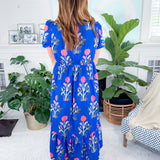 Goodwin Cobalt Floral Maxi Dress