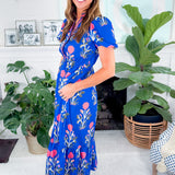 Goodwin Cobalt Floral Maxi Dress
