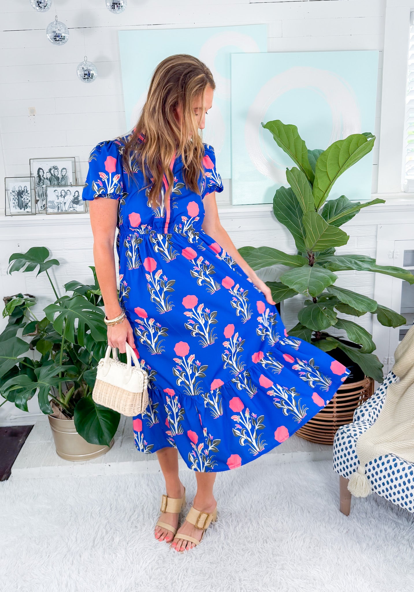 Goodwin Cobalt Floral Maxi Dress