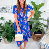 Goodwin Cobalt Floral Maxi Dress
