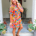 Gracie Sugar Coral Mini Dress Briton Court