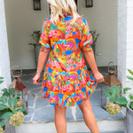 Gracie Sugar Coral Mini Dress Briton Court