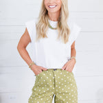 Grayson White Cap Sleeve Top Pinch