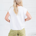 Grayson White Cap Sleeve Top Pinch