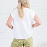 Grayson White Cap Sleeve Top Pinch