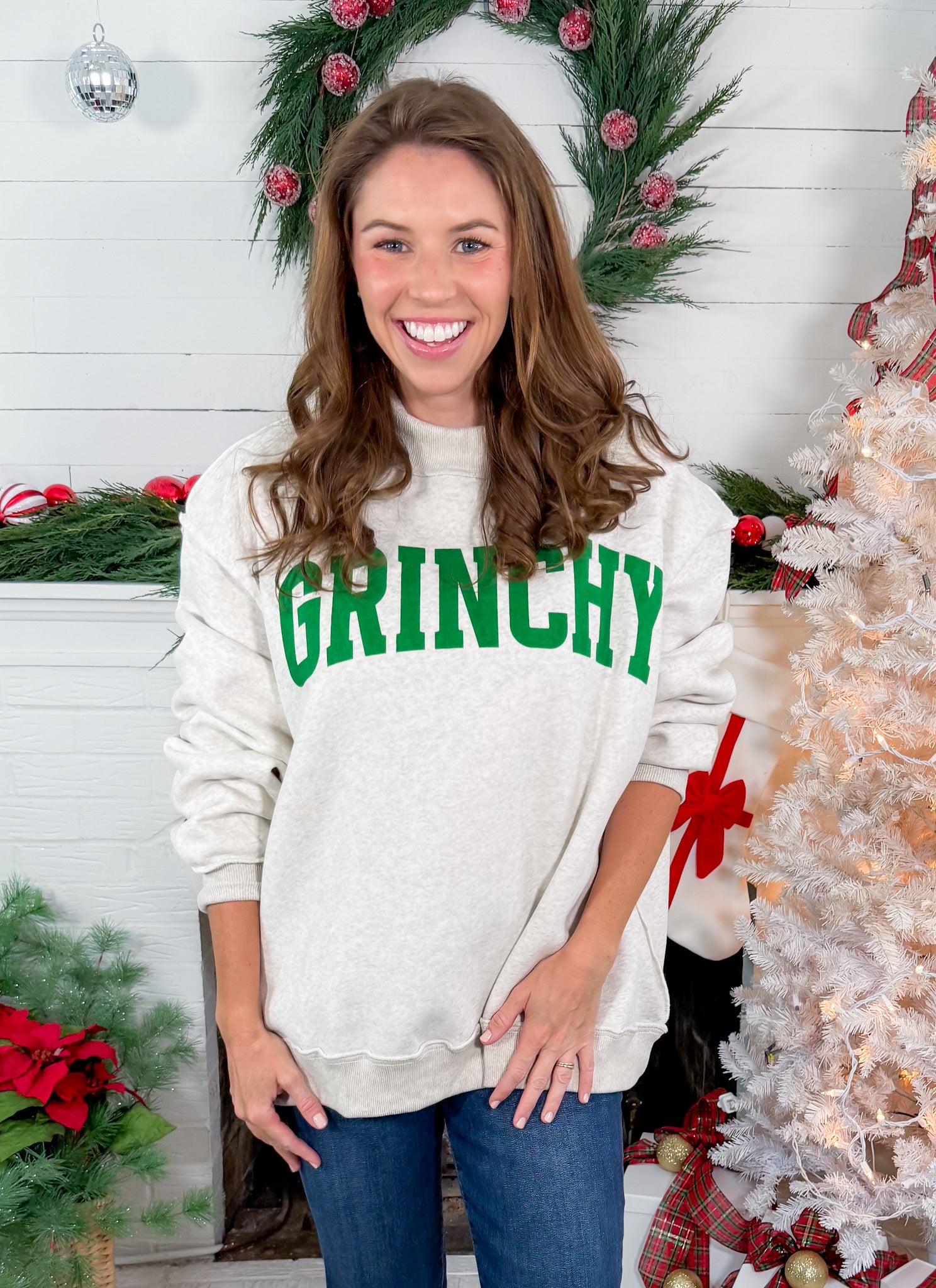 Grinchy  Naughty Reversible Sweatshirt BucketList