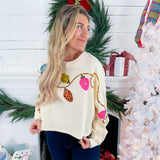 Griswold Cream Christmas Lights Sweatshirt