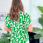 Grover Green + Ivory Squiggle Top THML