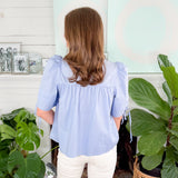 Gus Cinderella Blue Keyhole Top