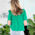 Gus Kelly Green Keyhole Top