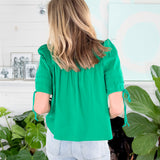 Gus Kelly Green Keyhole Top