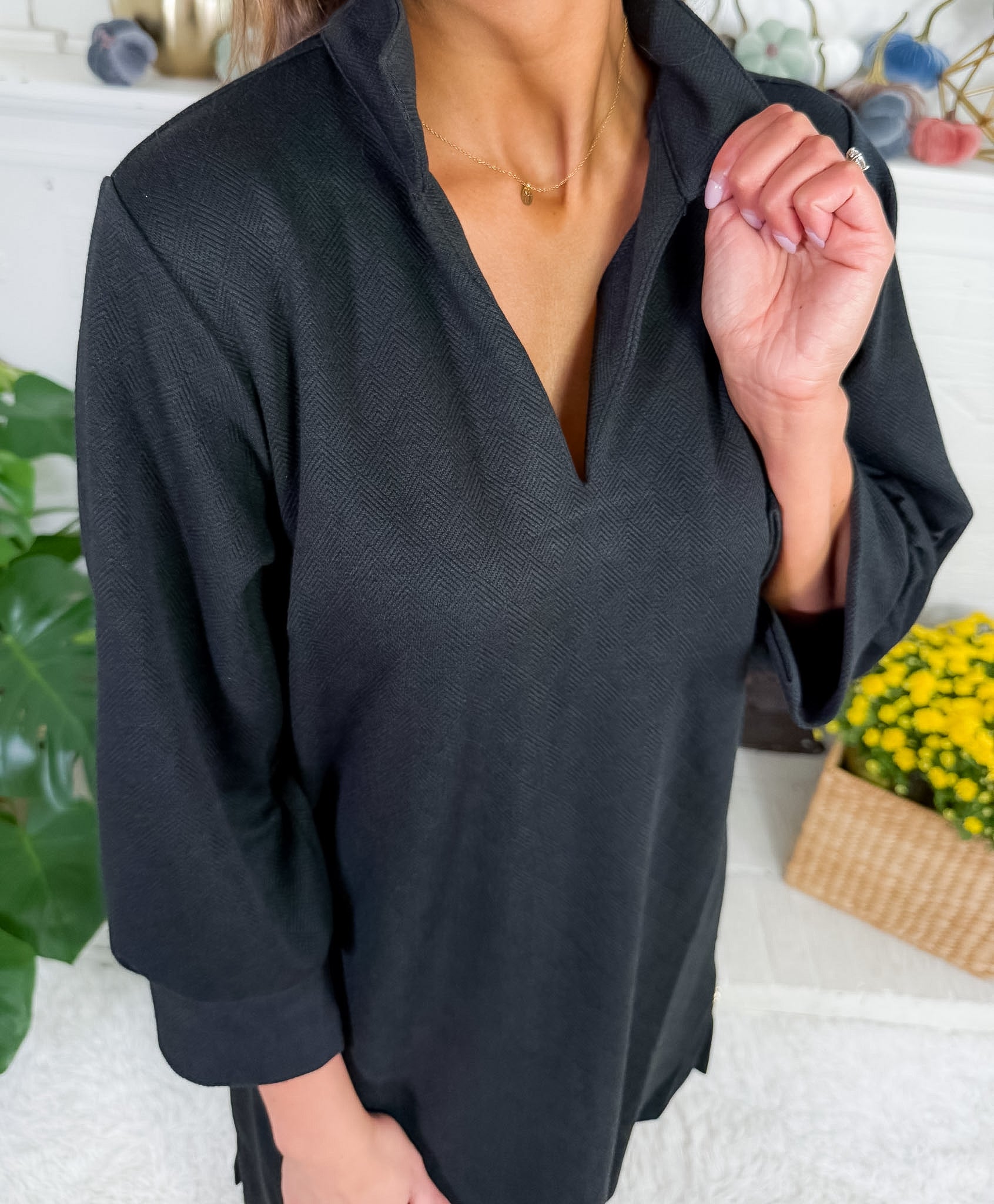 Hadley Black Dress Mary Square