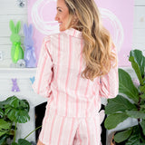 Hailey Pink Stripe Top Taylor Tillman