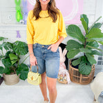 Hailey Vigor High Rise Long Bermuda Shorts KUT 