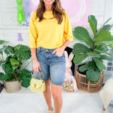 Hailey Vigor High Rise Long Bermuda Shorts KUT 