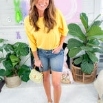 Hailey Vigor High Rise Long Bermuda Shorts KUT 