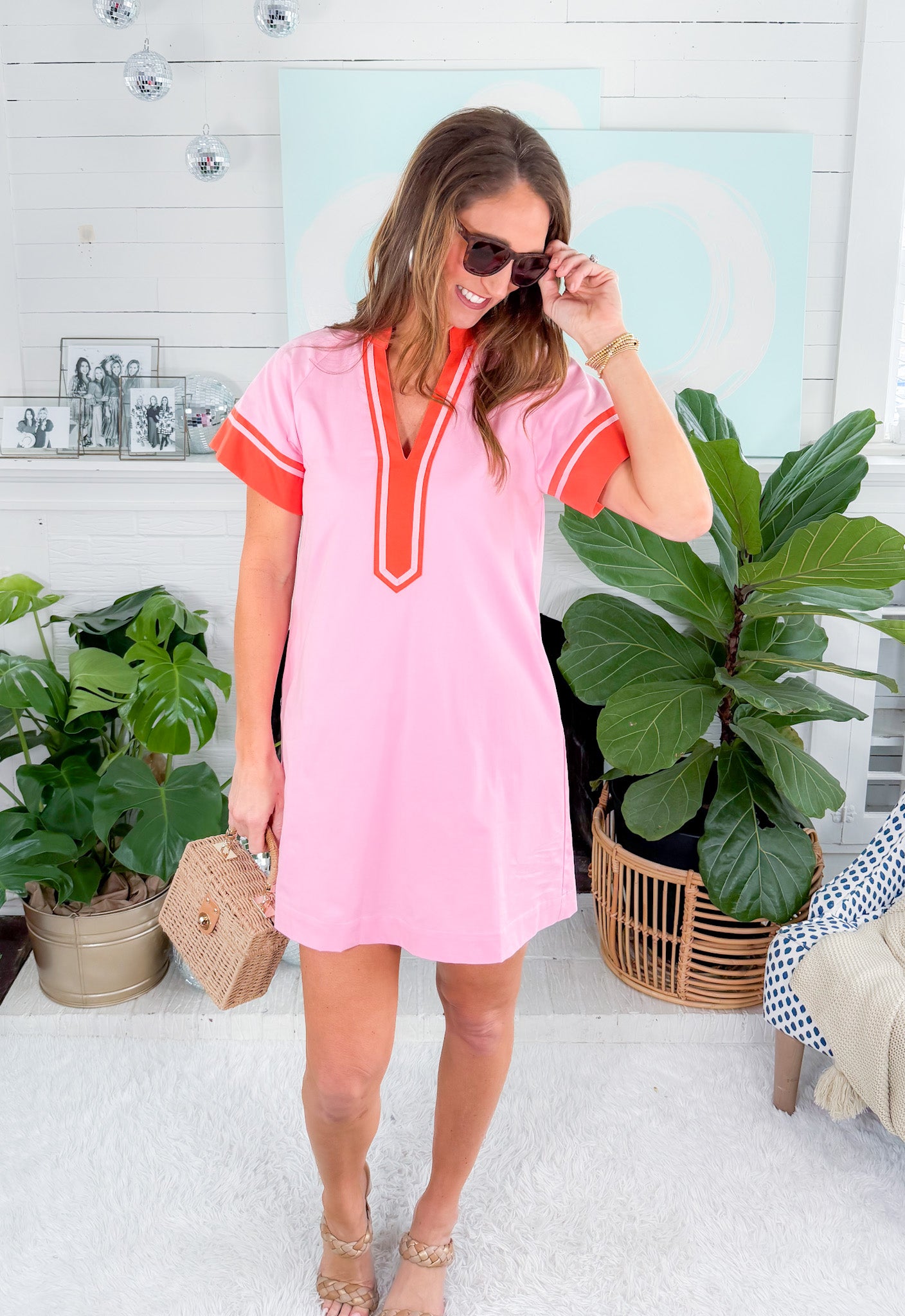 Hamilton Pink Shift Dress THML