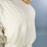 Hampton Almond Milk Cable Sweater Pinch