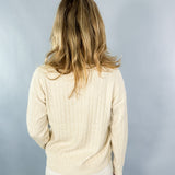 Hampton Almond Milk Cable Sweater Pinch