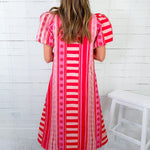 Hampton Peach Jubilee Midi Dress Emily Mccarthy