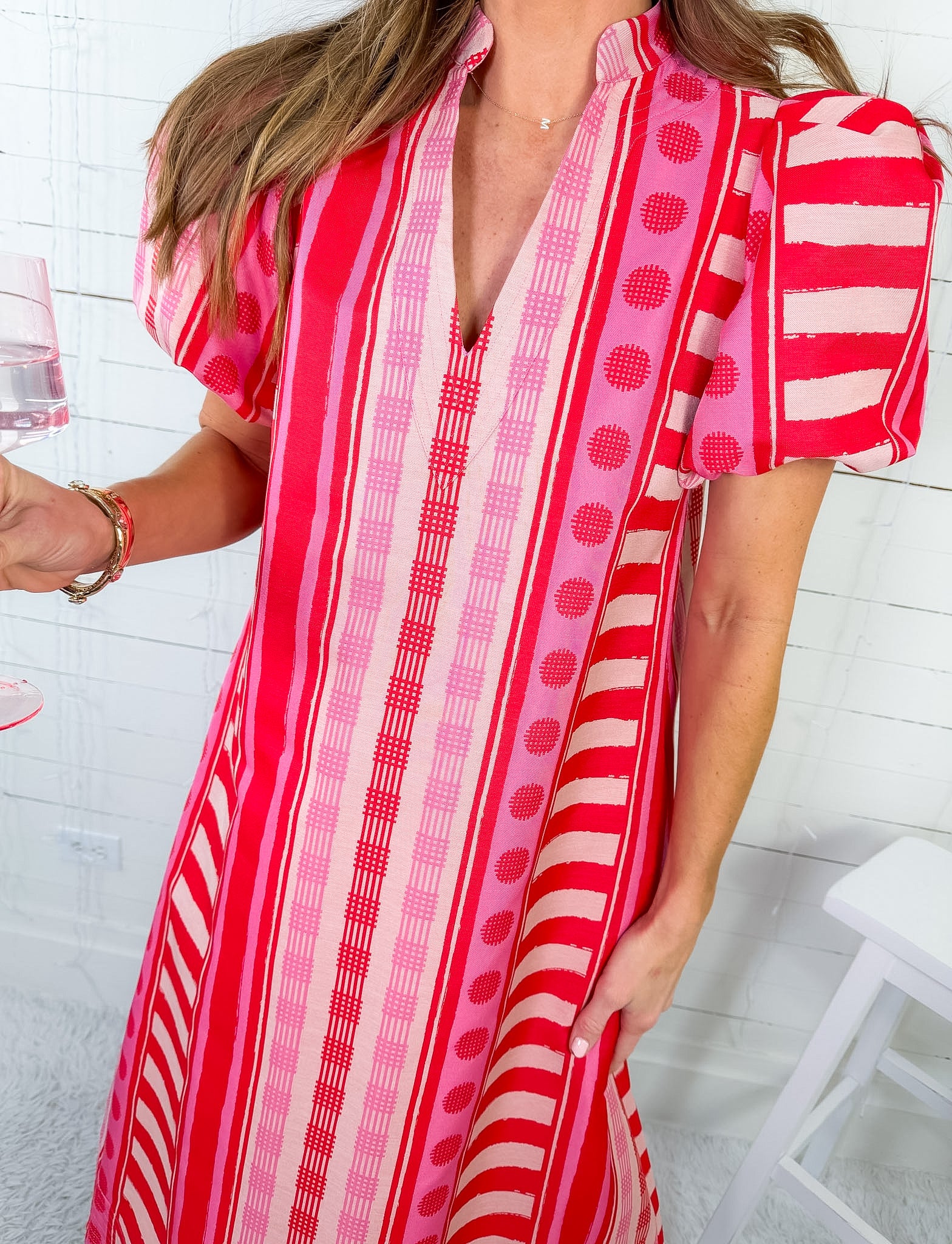 Hampton Peach Jubilee Midi Dress Emily Mccarthy