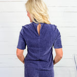 Hampton Violet Velour Top Compania Fantastica