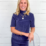 Hampton Violet Velour Top Compania Fantastica