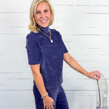 Hampton Violet Velour Top Compania Fantastica