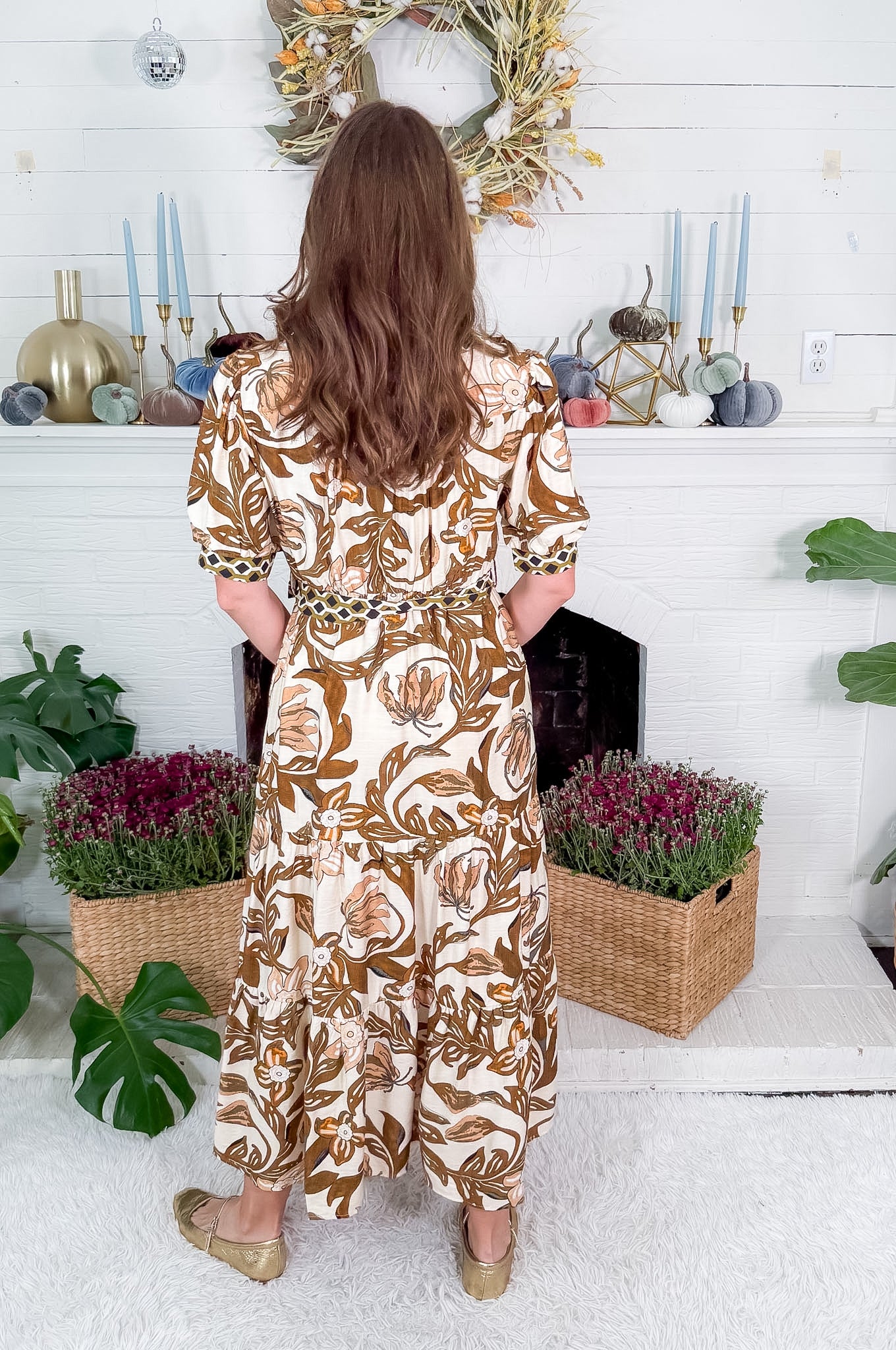 Harrison Brown Floral Midi Dress