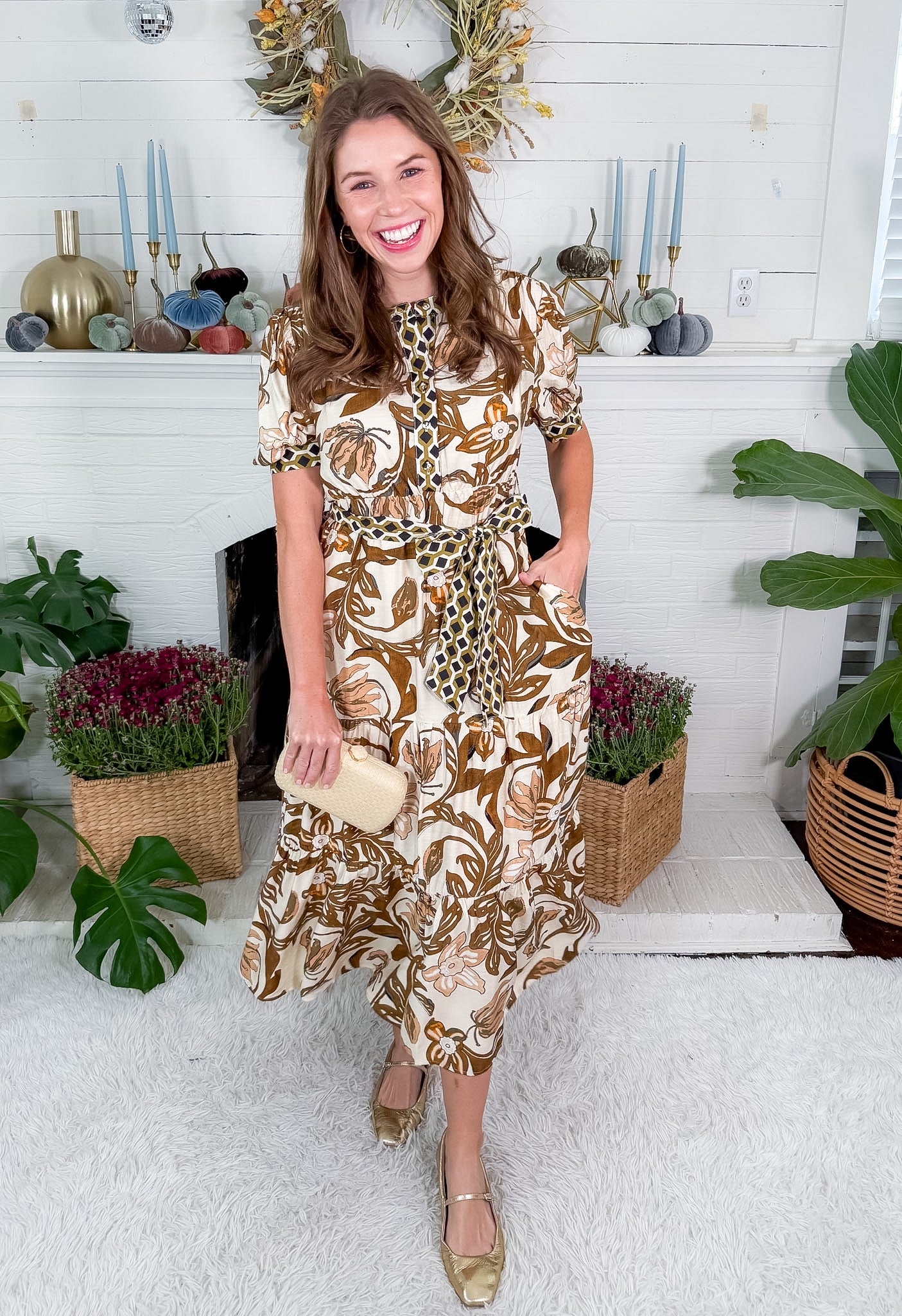 Harrison Brown Floral Midi Dress