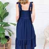 Harvey Navy Medallions Maxi Dress Entro