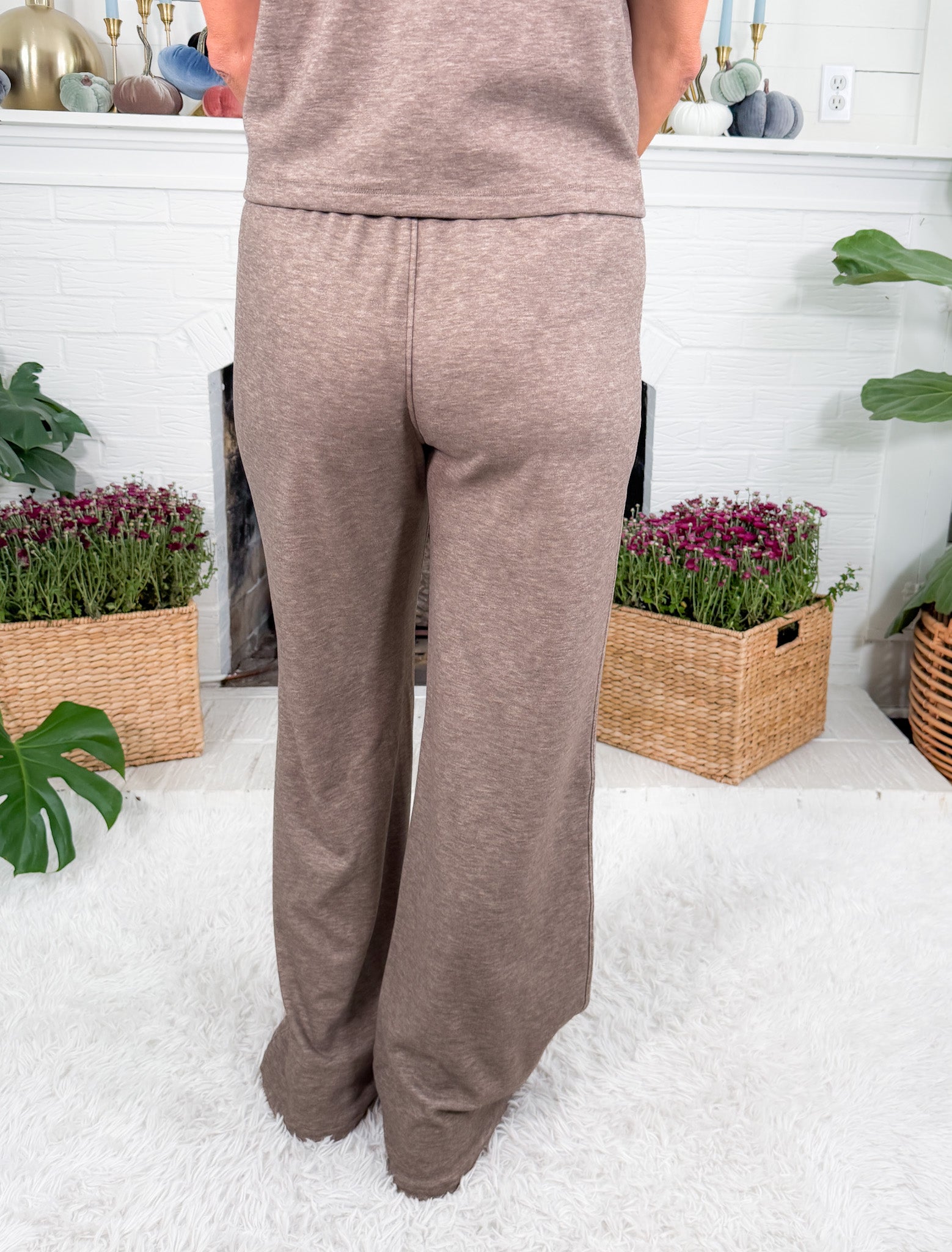Hastings Taupe Wideleg Knit Pants BOBI 