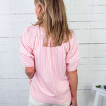 Havana Pink Stripe Top Entro 