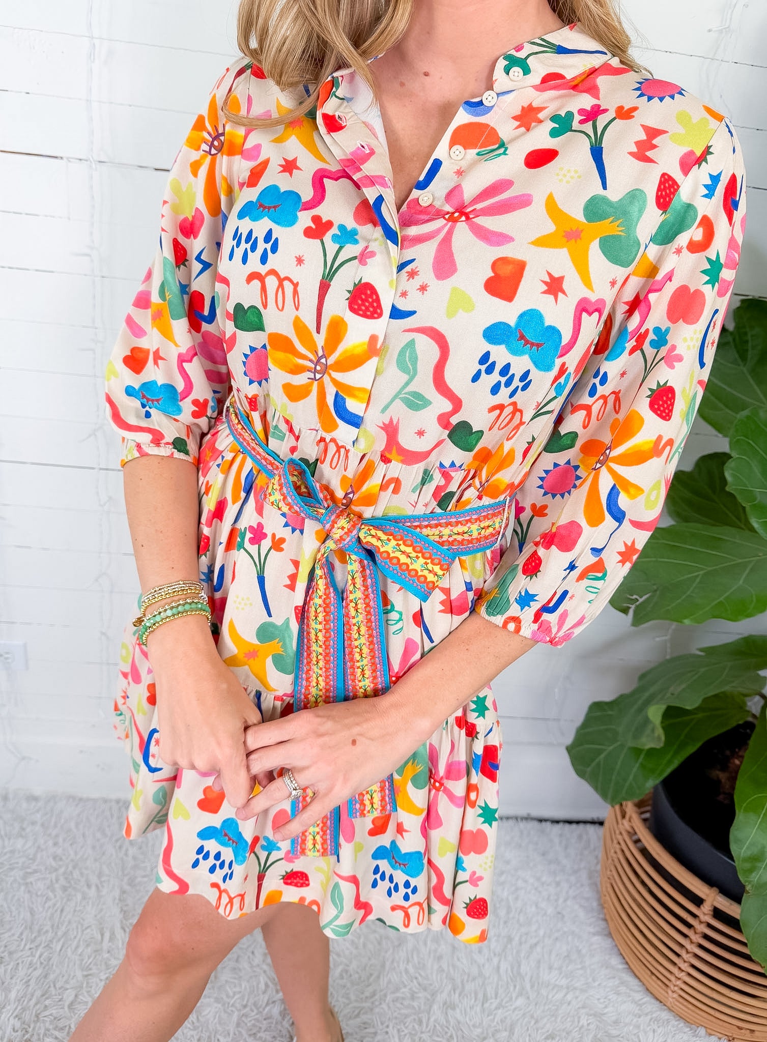 Hazel Starlit Petals Mini Dress Briton Court