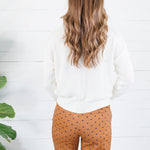 Headed South Geese White Sweater Le Lis