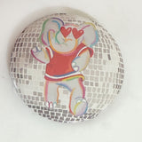 Heart-Eyed Disco Elephant Gameday Button
