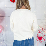 Heart Cherry Ivory Sweater